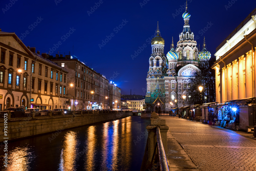 Church of the Savior on Spilled Blood (Cathedral of the Resurrection of Christ) in St. Petersburg, Russia. It is a landmark of central city, and a unique monument to Alexander II the Liberator. Church of the Savior on Spilled Blood (Cathedral of the Resurrection of Christ) in St. Petersburg, Russia. It is a landmark of central city, and a unique monument to Alexander II the Liberator.