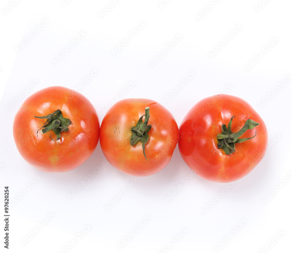 Tomatoes Whole and on  white