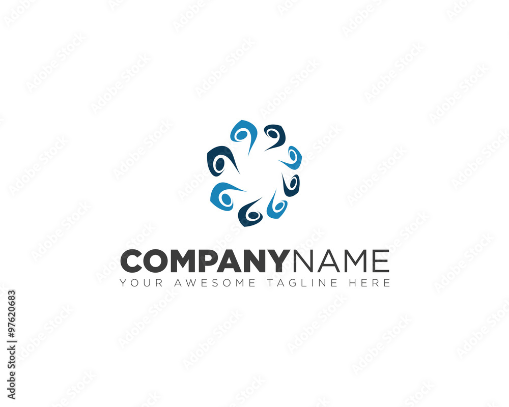 Crowd ring circle logos icon