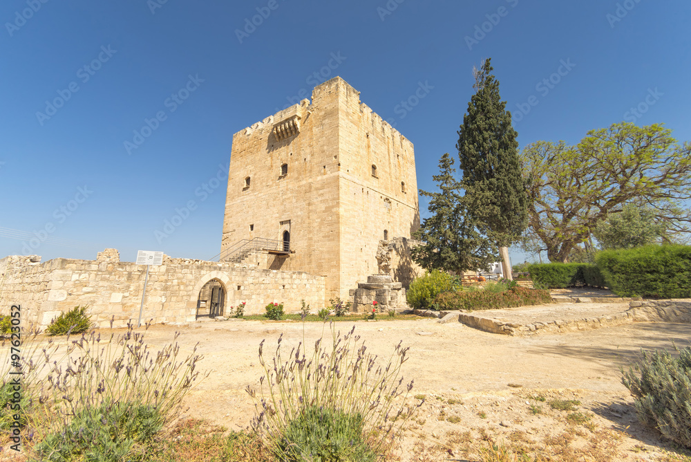 Fototapeta premium Medieval Limassol Castle fisheye view. Cyprus. 