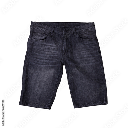 jeans shorts isolated on white background