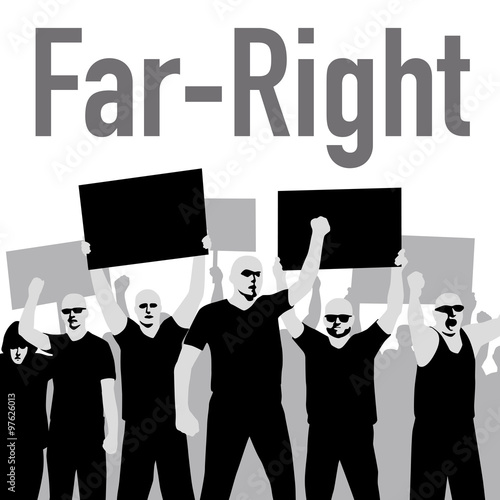 People to participate in the demonstration, vector illustration