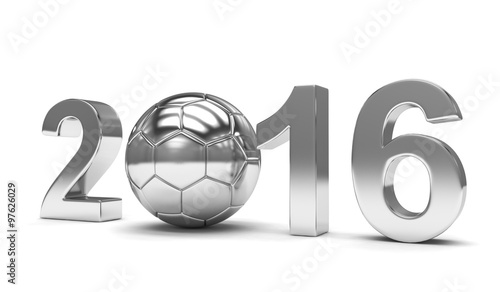 New Year 2016 and soccer ball