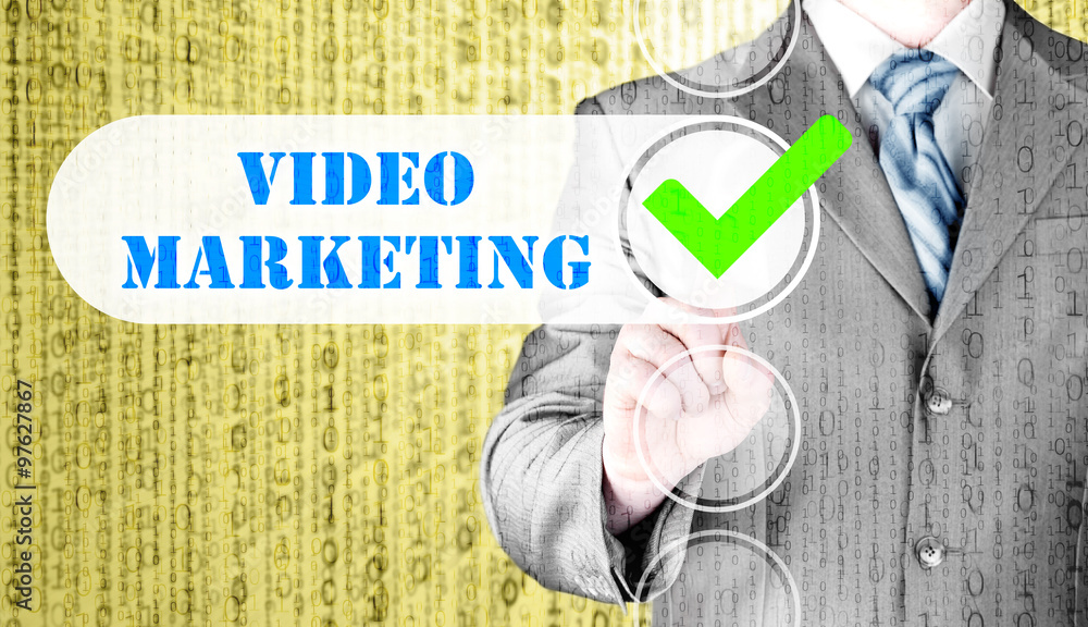 business man pressing checkbox Video Marketing business man pressing checkbox Video Marketing