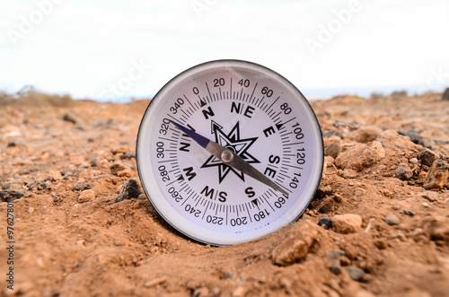 Obraz na płótnie Orientation Concept Metal Compass