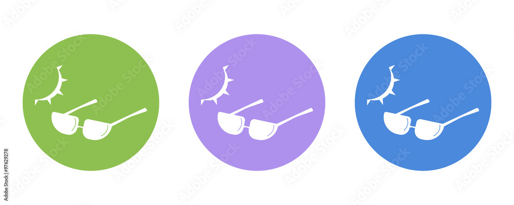sunglasses Beauty fashion flat icon pictogram, for design presentation in vector