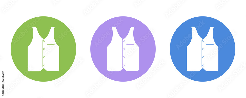 Vest Beauty fashion flat icon pictogram, for design presentation in vector Vest Beauty fashion flat icon pictogram, for design presentation in vector