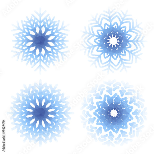 Snowflakes Vector Set © elinorka
