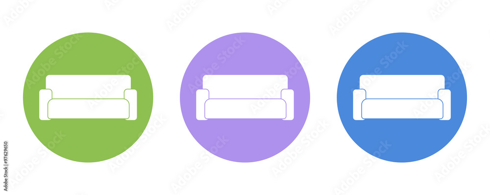 sofa flat icon pictogram, for design presentation in vector sofa flat icon pictogram, for design presentation in vector