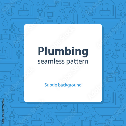 Seamless pattern, plumbing theme