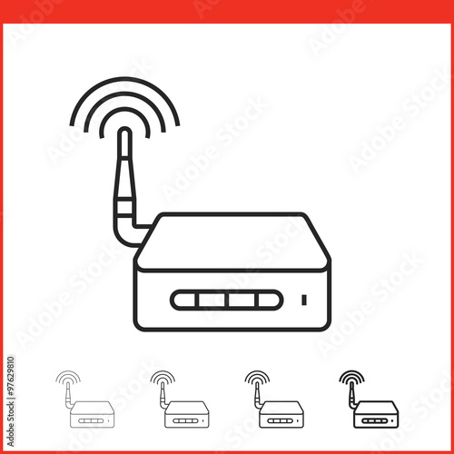 Vector icon of wireless access point