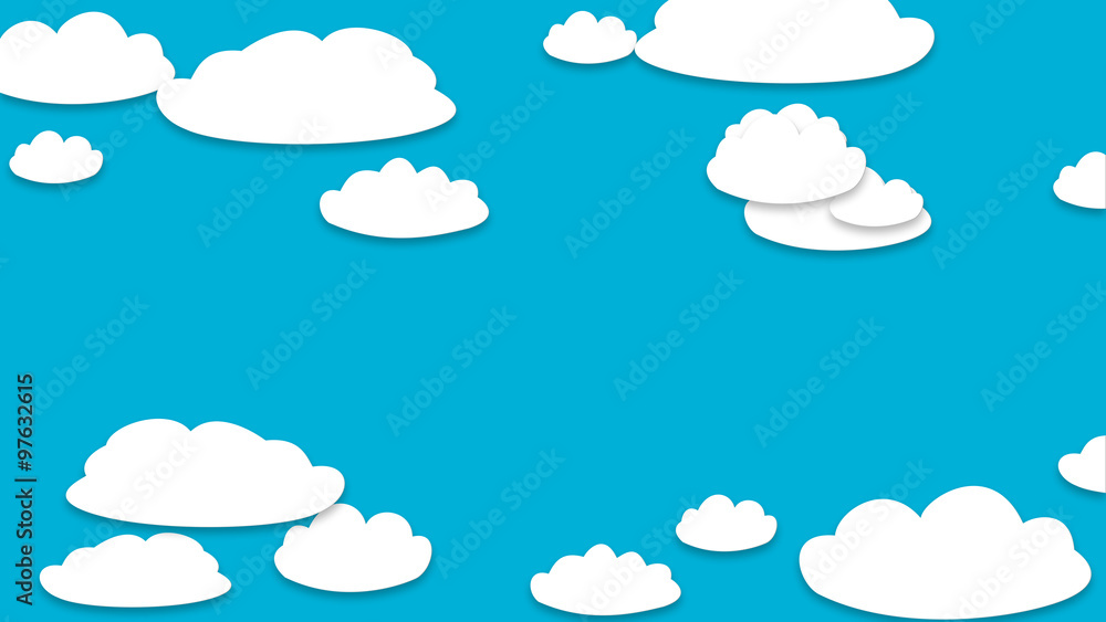 clouds on blue background