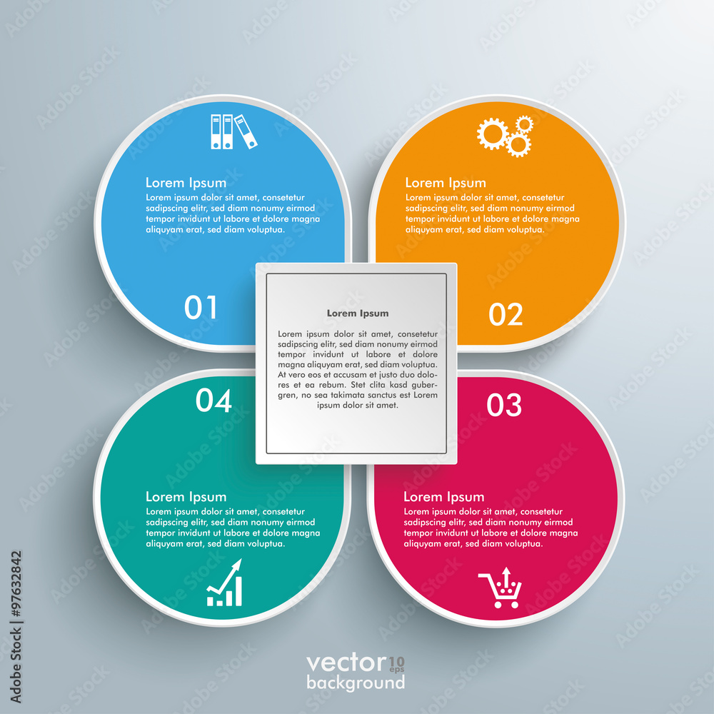 Infographic Abstract Drops Flower Square Centre Infographic Abstract Drops Flower Square Centre