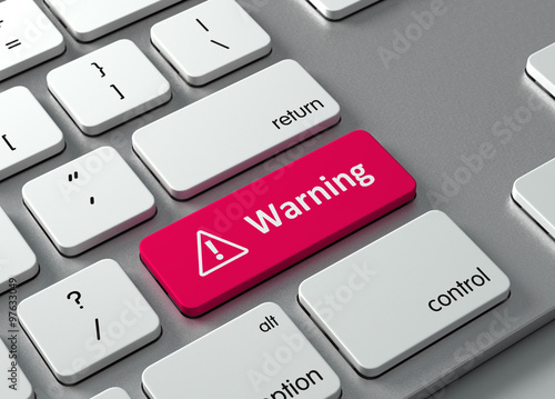 Canvas-taulu Warning
