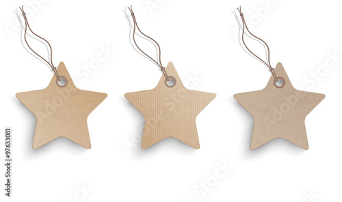 3 Cardboard Hanging Star Price Stickers Set