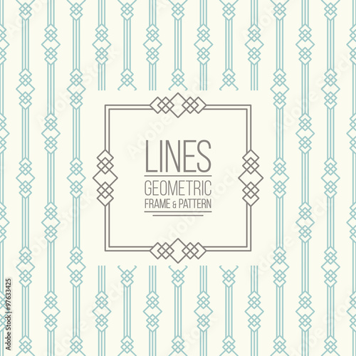 Set of line pattern and linear frame