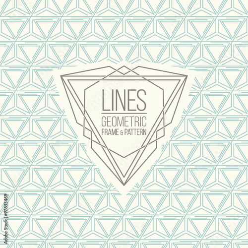 Set of line pattern and linear frame
