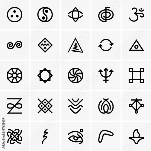 Set of karma icons