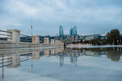 City view of the capital in Baku, Azerbaijan photo