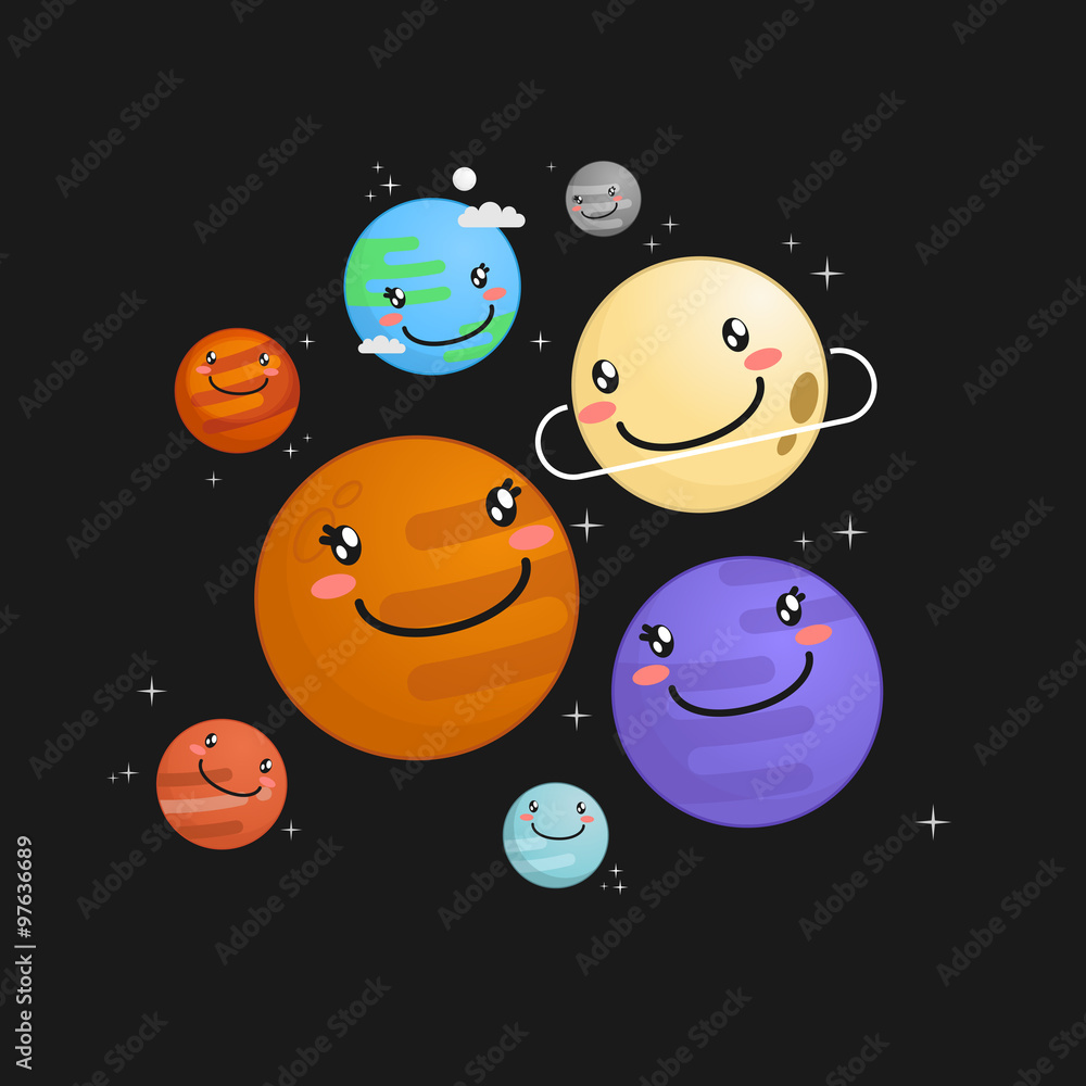 The solar system vector illustration The solar system vector illustration