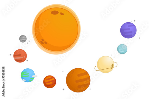 The solar system vector illustration