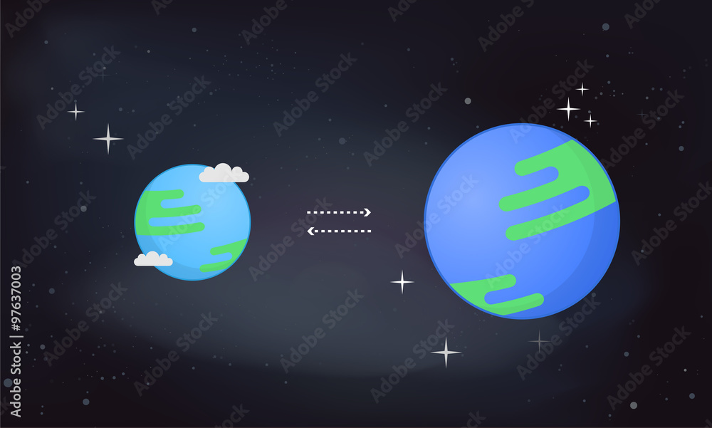 Naklejka premium Super-earth concept vector illustration
