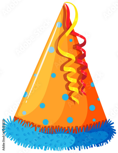 Party hat in orange color
