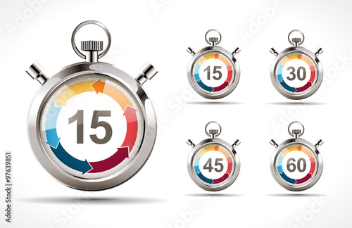 Stopwatch - countdown concept - minutes