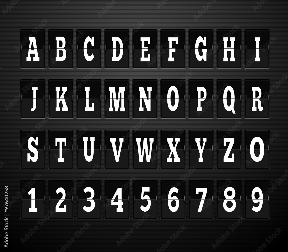 Scoreboard Alphabet and Set of Figures Scoreboard Alphabet and Set of Figures