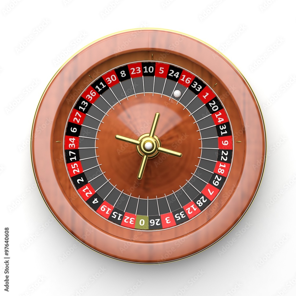 Roulette wheel on white background Roulette wheel on white background