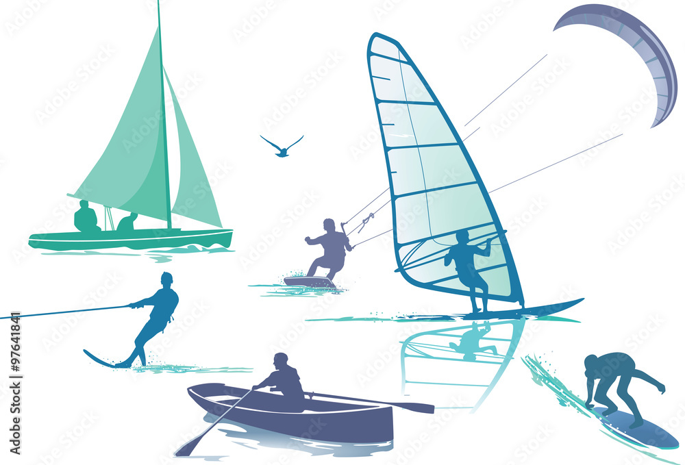 Fototapeta premium Wassersport set