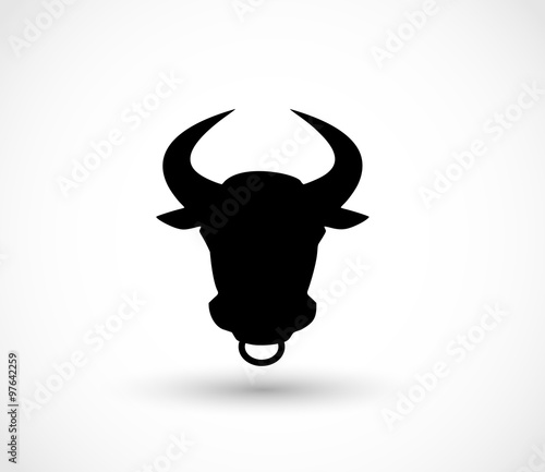 Bull icon vector
