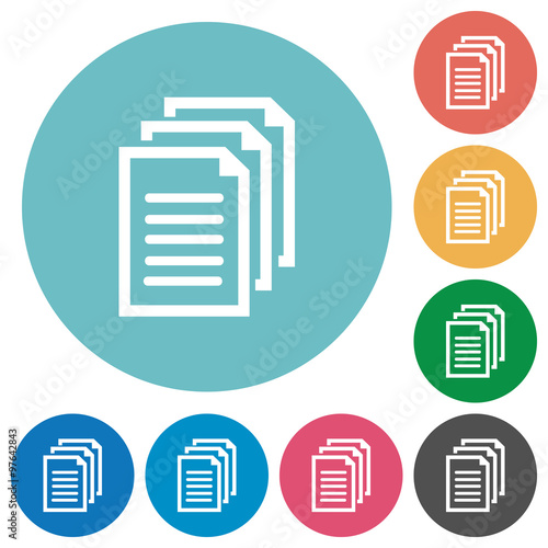 Flat documents icons