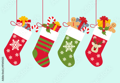 Christmas socks with gifts