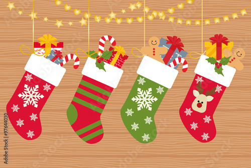 Christmas socks with gifts