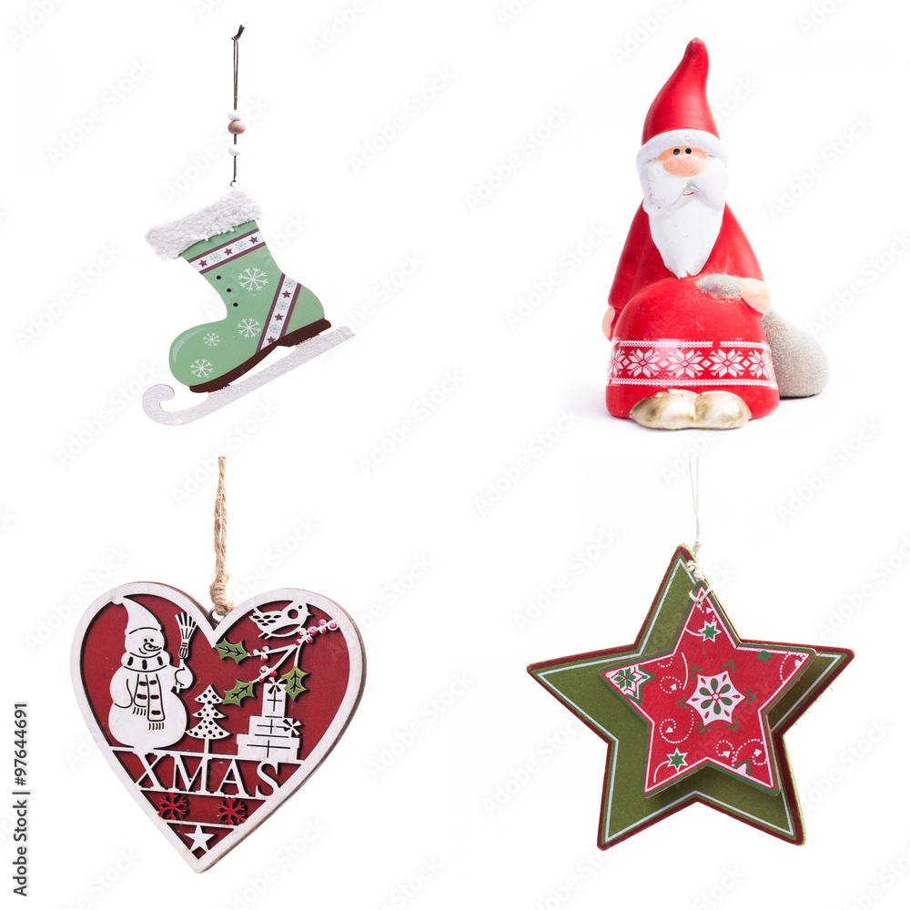 Christmas decorations collage