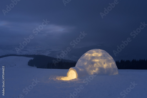 Snow igloo in mountains © Oleksandr Kotenko