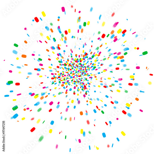 Buntes Konfetti Feuerwerk