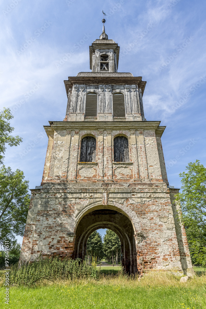 HDR shot of an ancient castle tower in Remplin, Germany