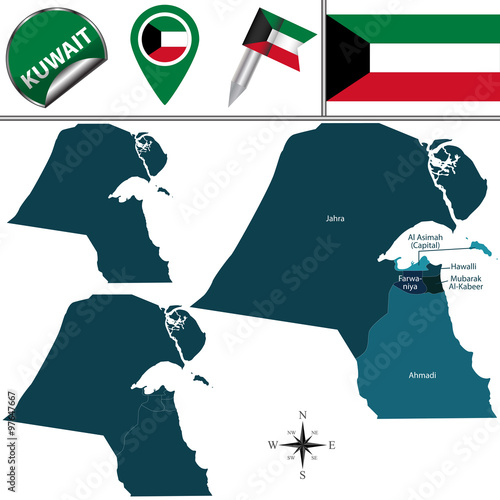 Map of Kuwait photo