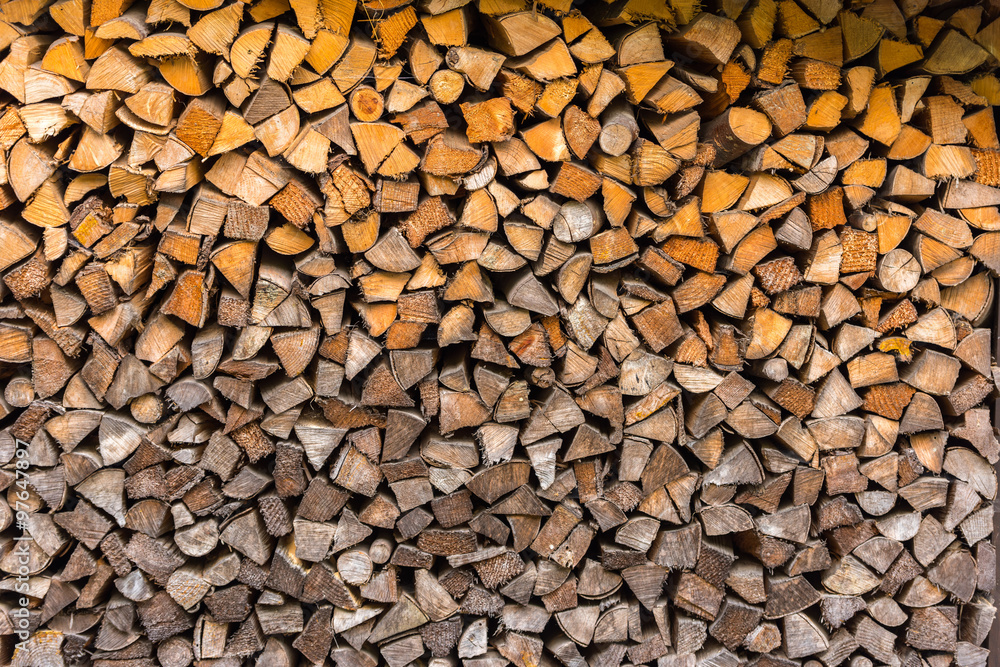 Logs woodpile close up background Logs woodpile close up background