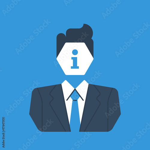 Information stand sign. FAQ. Consulting agent.