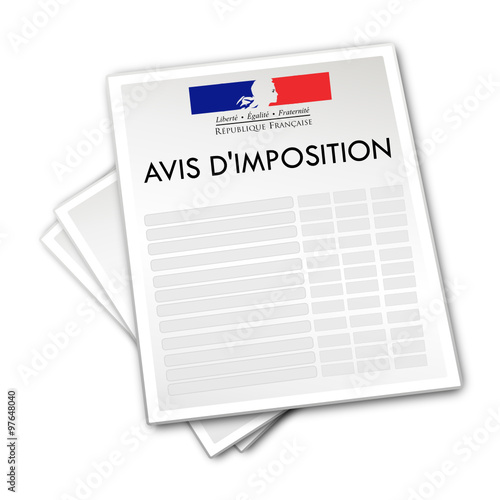 Avis d'imposition photo