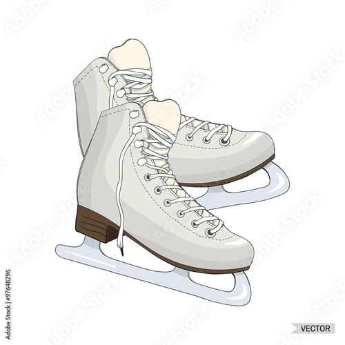 Skates isolated on white background.