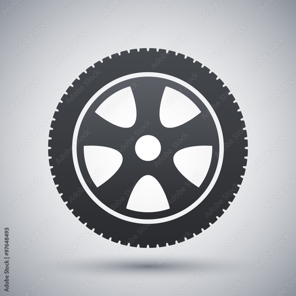 Vector car wheel icon Vector car wheel icon