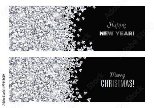 Set of festive horizontal banners.