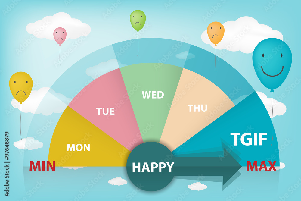 Thank god it's friday! (tgif) infographic in vector eps10 Stock Vector ...