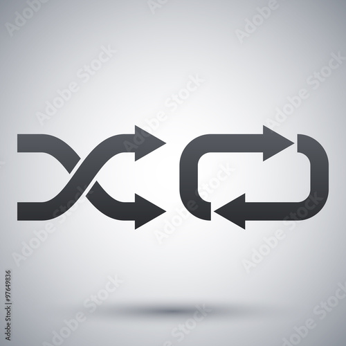 Vector Repeat and Shuffle Icon