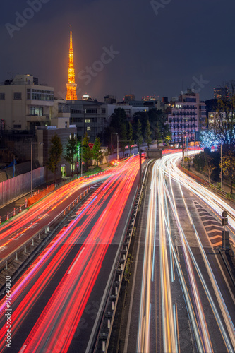 Photography City nights scene Tokyo Tower