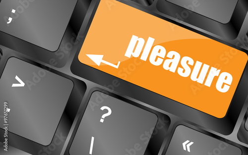 A keyboard with a pleasure key - social concept, vector illustration